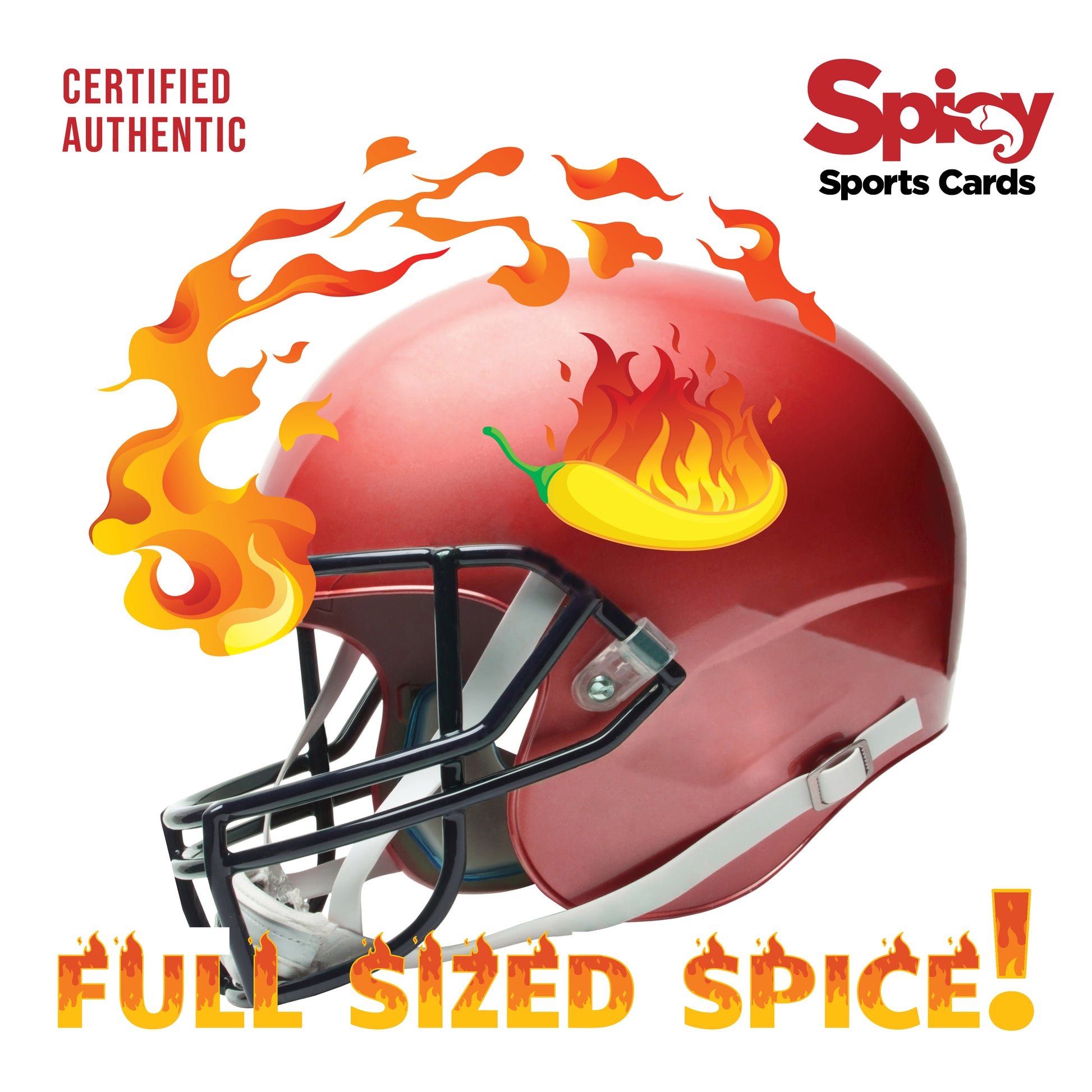 football helmet card FULL SIZED SPICE!”